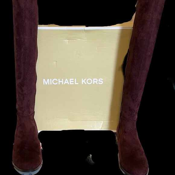 NIB Michael Kors Bromley Stretch Suede Over the Knee Boots Size: 5.5 - Picture 2 of 7